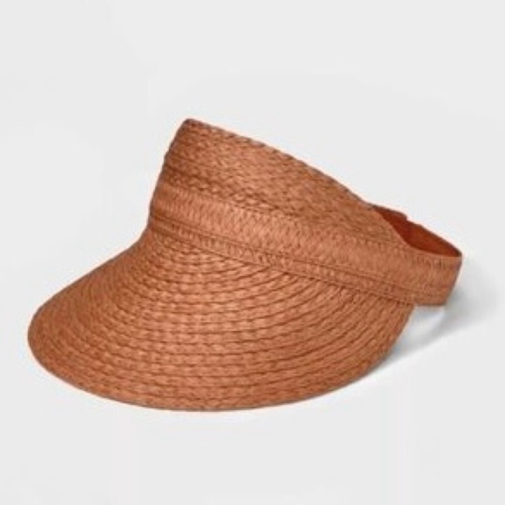 3/$10 🛒🛍️ A New Day Orange Woven Straw Hat Visor